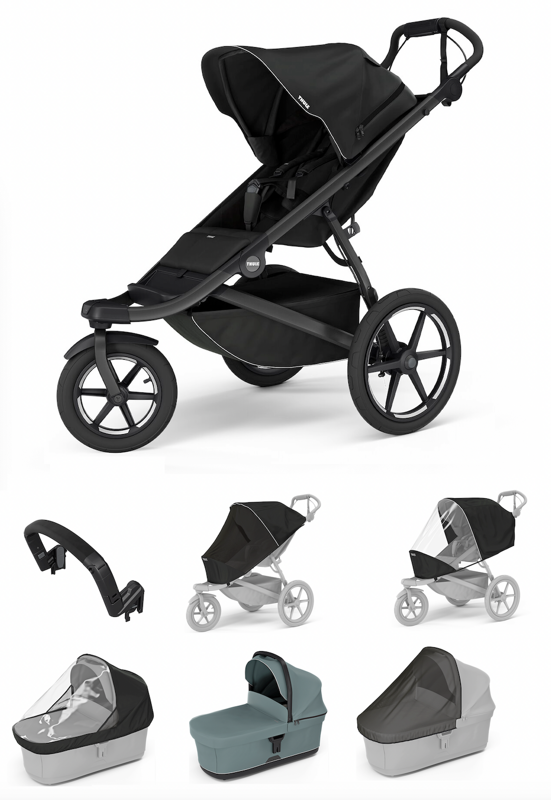 Športový kočík  Thule Urban Glide 3 Black 7 in 1 Black and Blue